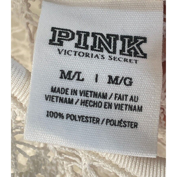 Victoria's Secret PINK Women's Racerback Open-Knit Crochet Cami Tank Top Sz M/L - Picture 9 of 11
